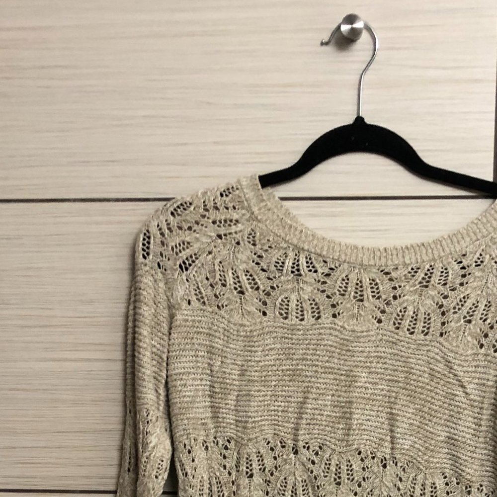 Cream Ruffle Sweater - Picture 3 of 3